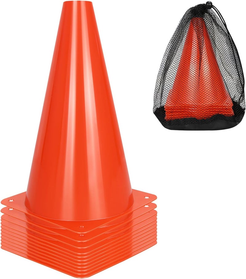 PXZBLG 12/24/50pcs Soccer Cones, 7" Soccer Cones, Plastic Traffic Cones, Training Cones for Basketball Football Skating Drills Practice - Image 1